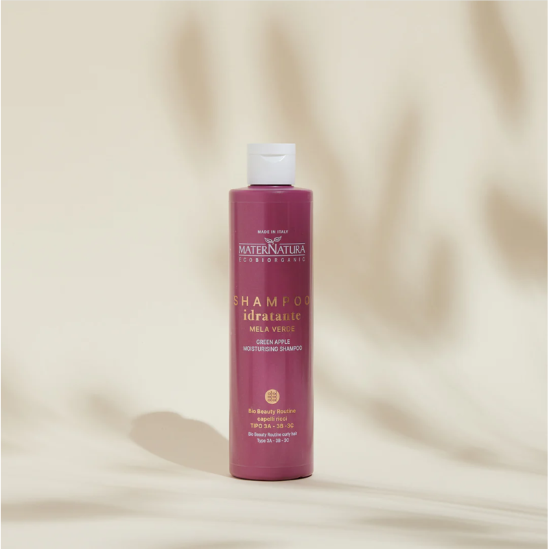 Shampoo idratante capelli ricci mela verde 250 ml - MaterNatura Shampoo idratante capelli ricci mela verde 250 ml - MaterNatura