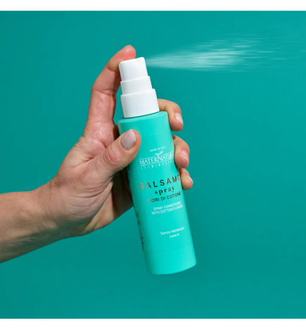 Balsamo spray capelli ai Fiori di Cotone senza risciacquo 150 ml - MaterNatura
