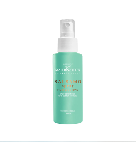 Balsamo spray capelli ai Fiori di Cotone senza risciacquo 150 ml - MaterNatura