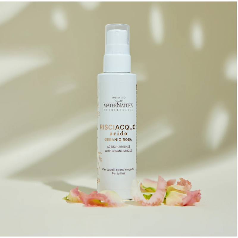 Risciacquo acido capelli al Geranio Rosa 150 ml - MaterNatura
